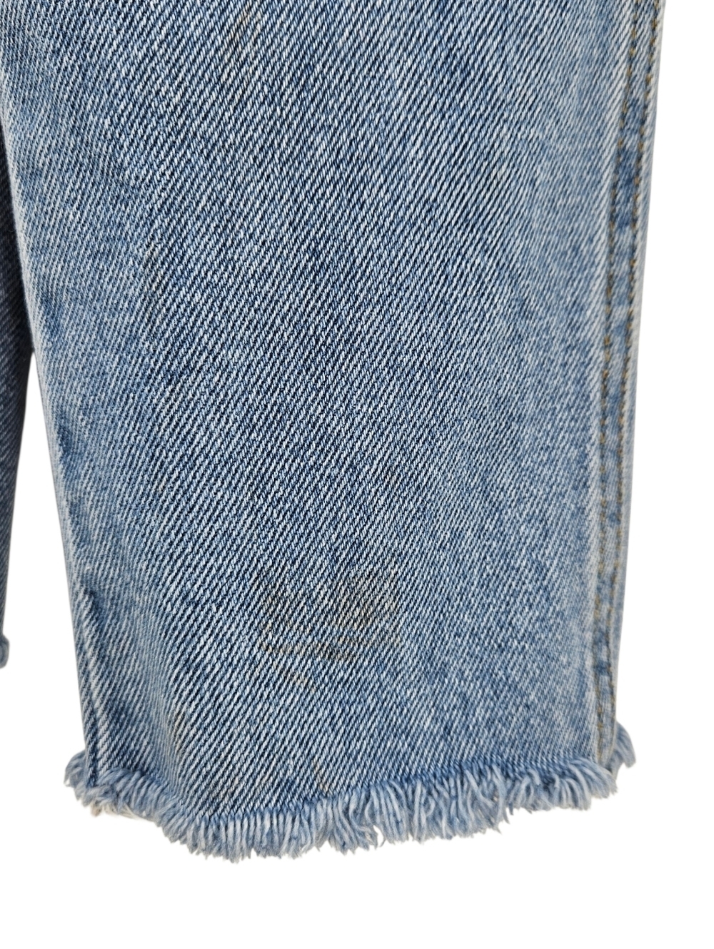 We Wore What Straight Leg Denim Bib Overalls Medium Wash Coveralls XS - Picture 4 of 8